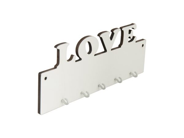 Kulcstartó fali MDF - LOVE felirattal